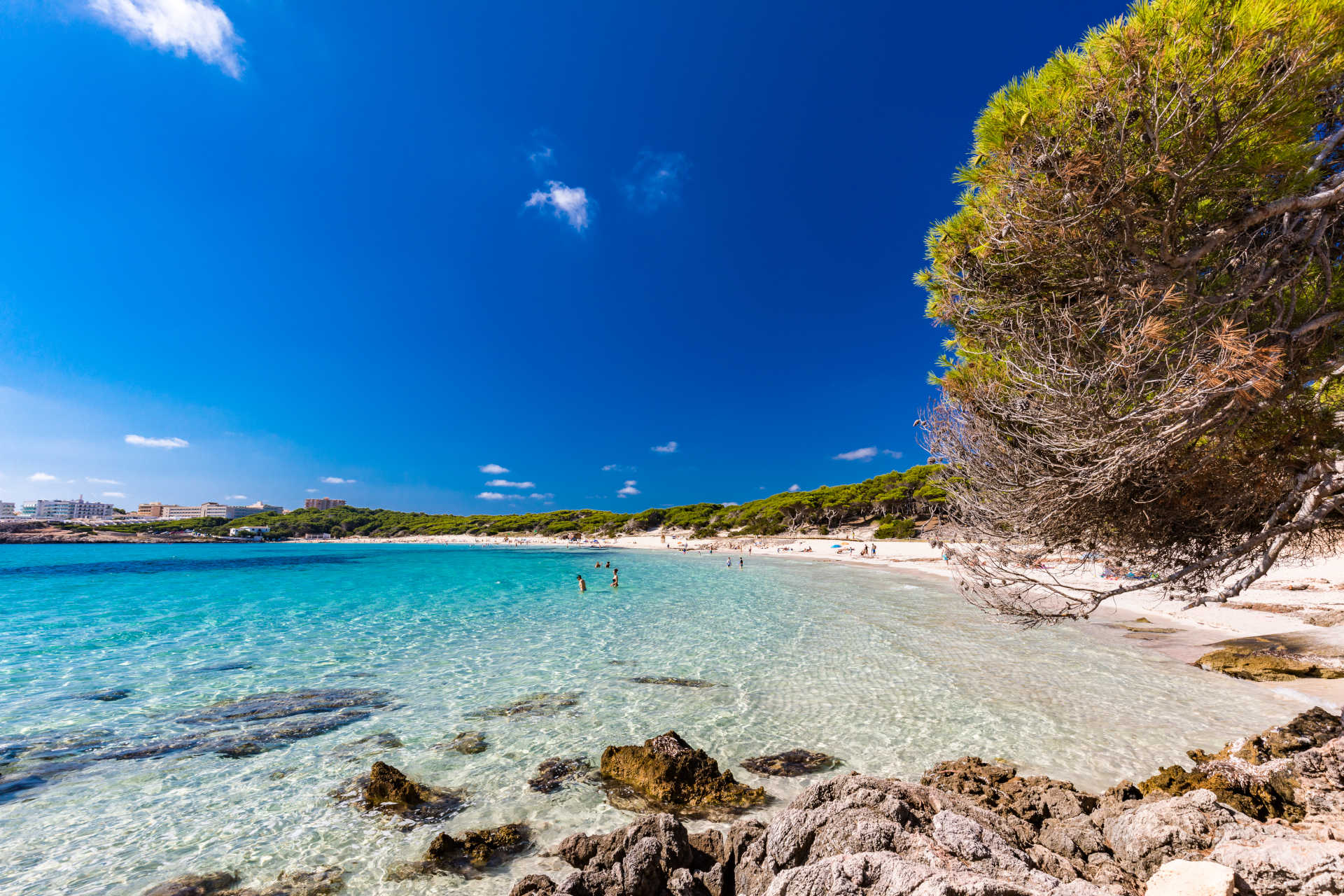 cala agulla bucht in spanien mallorca